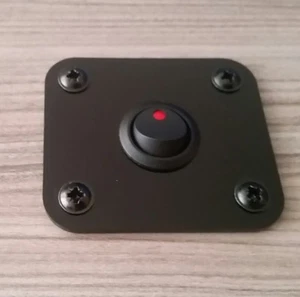 Camper Van Gloss Black Red switch Control Panel 65mm x 57mm - Picture 1 of 3