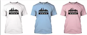 Chicago maßgeschneidertes T-Shirt, Skyline-Flagge - bestes T-Shirt-Design! Weiß blau oder rosa! - Bild 1 von 8
