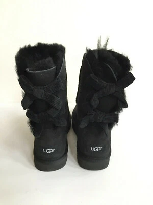 UGG BAILEY BOW CORDUROY BLACK  WOMEN BOOT US 8 / EU 39 / UK 6 - Image 1 of 4