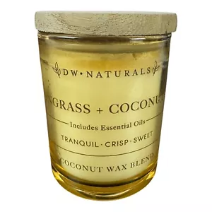 DW Home Naturals Lemongrass + Coconut 3.6oz Candle One Wick Relaxing Scent NEW - Picture 1 of 4
