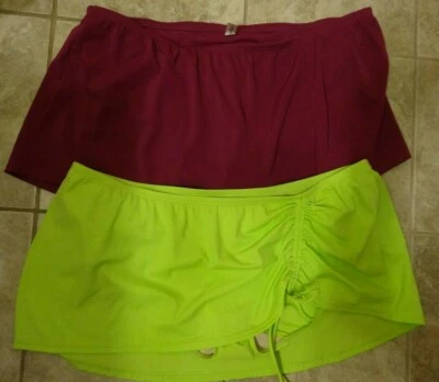 MUJER LANE BRYANT LOTE DE 2 PANTALONES DE TRAJE DE BAÑO TANKINI FALDAS DE BAÑO BAYA/LIMA 24 Foto 1 de 4