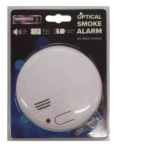 Daewoo Pifco ELA1159 Blanco Óptico Detector de Humo Alarma Incluye Batería - Imagen 1 de 1
