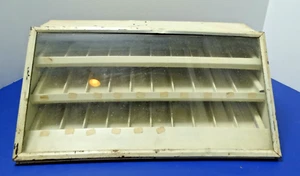 Vintage METALL Gewinde Spule THEKE VITRINE SCHRANK ~ 15" B x 6,25" H x 8,75" T - Bild 1 von 18