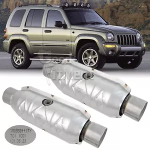 2PCS 2.5" Catalytic Converters EPA Heat Shield For Jeep Liberty 3.7L 2008-2013 - Picture 1 of 15
