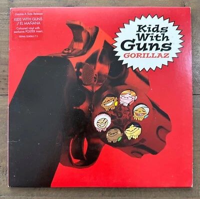 Gorillaz Kids With Guns 7" Red Vinyl 2006 original New Unused With Poster - Image 1 of 4