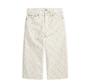 Polo Ralph Lauren Girls Floral Print Wide-Leg Jeans Multi Size 7 - Picture 1 of 2