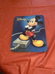 Vintage Mickey Mouse Disney Software Mousepad Computer Pad Rubber 1995 -6” X 7.5 - Picture 1 of 5