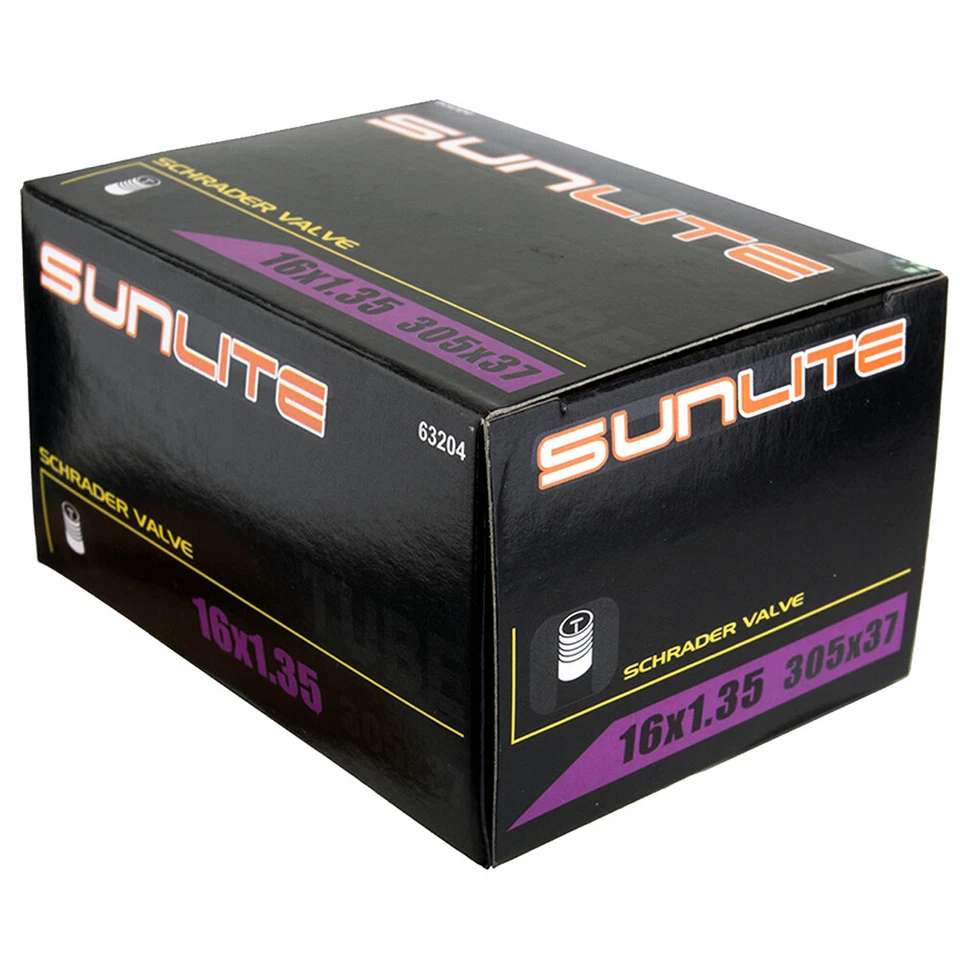 Sunlite Bicycle Inner Tube 16x1.35" Schrader Valve Childrens Kids 16in Bikes - Image 1 of 1