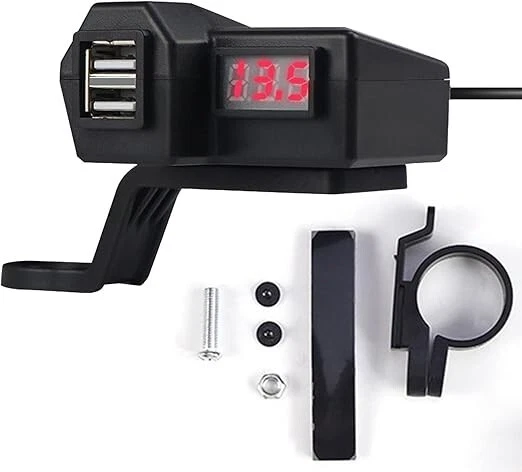 CARICATORE MOTO PORTATILE CON DOPPIA PRESA USB CONNETTORE IMPERMEABILE 5V 3.1A - Immagine 1 di 4