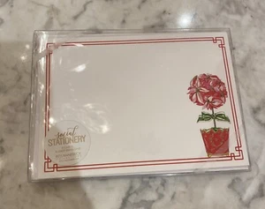 Rosannebeck Christmas Floral Poinsettia Correspondence Cards Stationery Blank - Picture 1 of 2