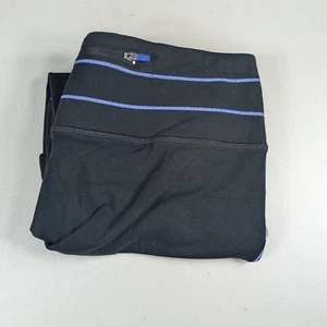Athleta Leggings Womens Size Medium Black Blue Capri - Picture 1 of 7