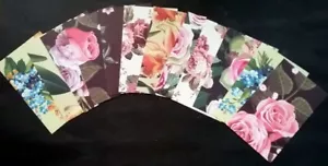PRETTY PETALS ~ 12 CARD TOPPERS - SCRAPBOOKING PAPERS ~ 160gsm - 15cm x 9cm - Picture 1 of 3