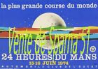 24 h du Mans - 1974 - affiche circuit auto plastifié