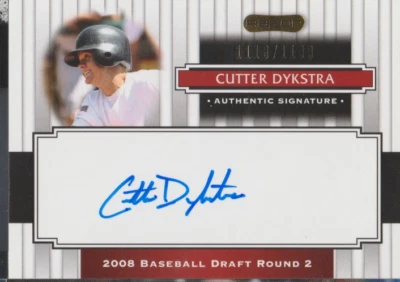 Cutter Dykstra 2008 Razor rookie RC autograph auto card 133 /1199 - Image 1 of 2
