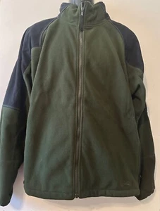 Cabela's Herren Vintage Wind Shear Fleece Reißverschluss Jacke, oliv & schwarz - XL, EUC - Bild 1 von 4
