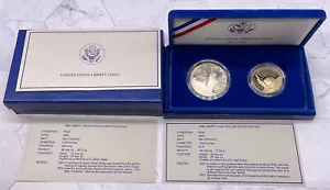 1986 United States Liberty Coins Mint Proof Set - Silver Dollar & Half Dollar - Picture 1 of 23