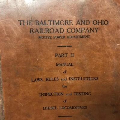 Vintage 1948 Baltimore & Ohio Railroad Locomotives Manual Train Book - Image 1 of 4