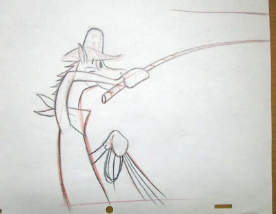 Dibujo rápido MCGRAW 1959 apertura Hanna-Barbera producción original cel dibujo Foto 1 de 2