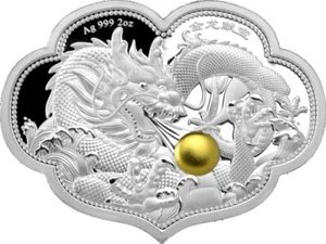 Samoa 2023 5 $ Golden Dragon Offering Dragonballs 99,9% Silver Coin .2oz - Picture 1 of 3