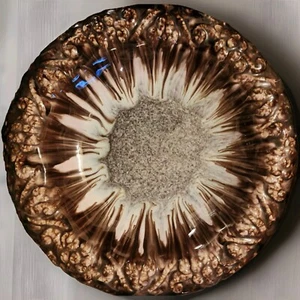 Edith Brack Deutsch Braun & Weiß/Hellbraun Vintage Tropfglasierte Keramik DEUTSCHLAND EUC - Bild 1 von 9