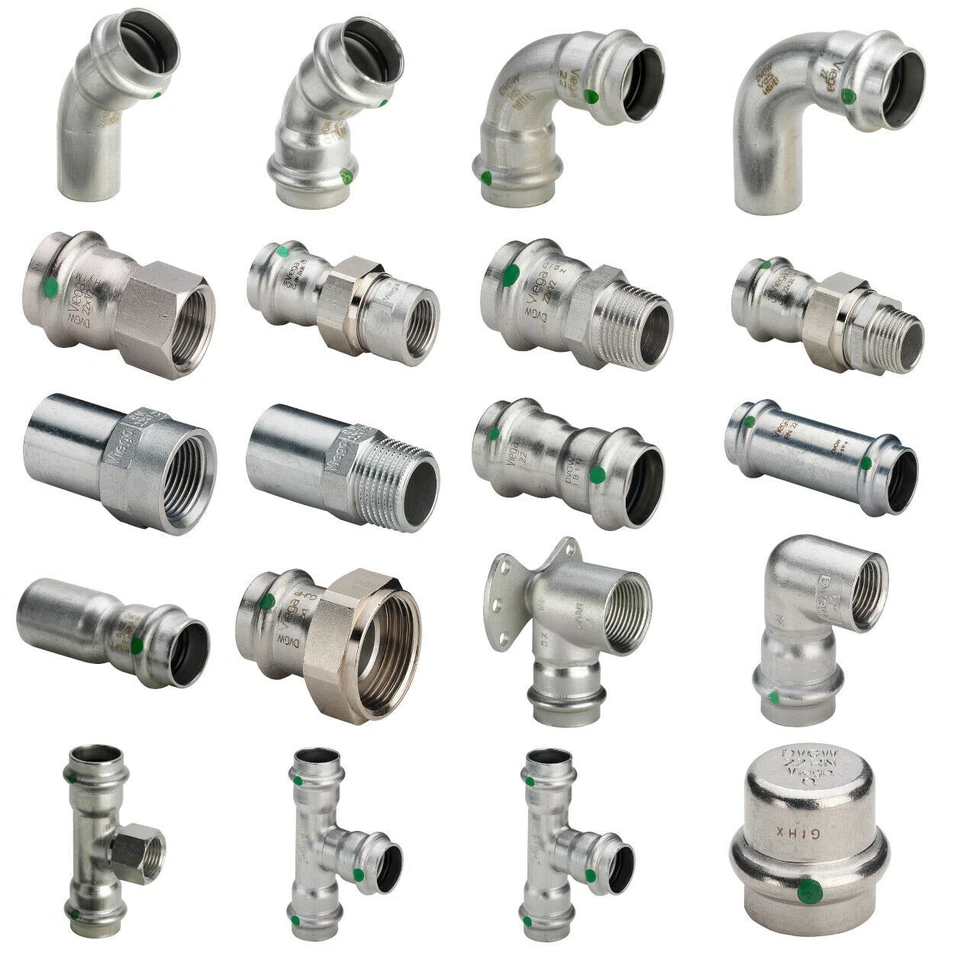 Viega Sanpress Inox Bogen Winkel T-Stück Übergang Muffe Pressfittinge Edelstahl - Bild 1 von 1