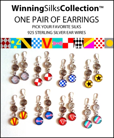 Kentucky Derby - WinningSilks™ Earrings - 925 Silver by SaratogaRocks™ Cover