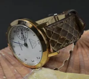 CORREA RELOJ 22 20 18 MM MARRON MOCCA GENUINA PIEL SERPIENTE HECHA MANO MA STRAP - Imagen 1 de 12