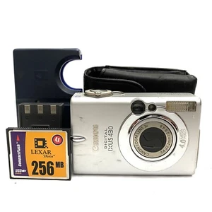 Canon Digital IXUS 430 Camera W/ Battery, Charger, CF Card, Case TESTED Y2K - Picture 1 of 6