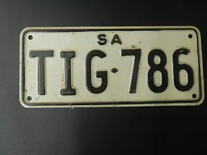 License Plate Number Plate SA Motorcycle Reflective TIG 786 - Picture 1 of 1