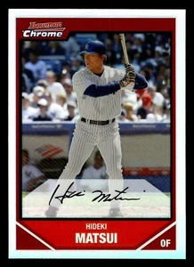 2007 Bowman Chrome Refractor #119 Hideki Matsui Yankees Japan QTY - Picture 1 of 2