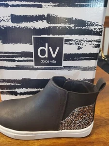 DOLCE VITA GIRL'S *SIZZLE* BLACK ANKLE BOOT SIZE KID'S 13 M - Imagen 1 de 3