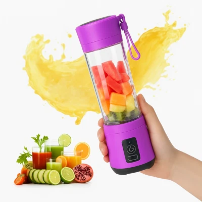 Mini Frullatore Portatile da Viaggio Succo di Frutta Frullati vari colori 380ml - Immagine 1 di 4