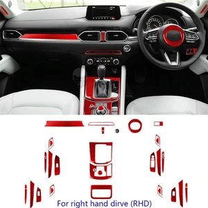 For Mazda CX-5 2017-24 RHD Interior Full Set Decorative Trim Red Carbon Fiber×35 - Bild 1 von 16