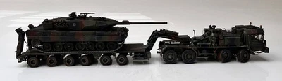 1:35 FAUN SLT-66 Tank Transporter KPz Leopard 2A6 Bw Model Kit gebaut pro built - Bild 1 von 4