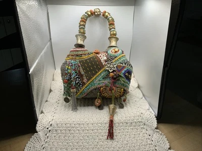 Mary Frances colorful unique whimsical beaded handbag - Image 1 of 4