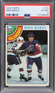 Topps Mike Bossy 1978 novato de la corte radiocontrol #115 PSA 6 como nuevo - Imagen 1 de 2