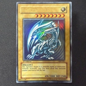 2002 YuGiOh SDK-001 1st Edition Blue-Eyes White Dragon Ultra Rare English Holo - Picture 1 of 12