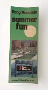 Folleto de viaje para campamento Song Mountain Tully NY 1980 tobogán alpino ~ ESQUÍ  - Imagen 1 de 7