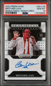 Panini Prizm 2022 WWE Sensational Signatures #ss-lve Brother Love PSA 10  - Imagen 1 de 3
