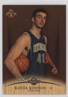 2008-09 Topps Hardwood Mahogany Wood /75 Kosta Koufos (Posing) #121 Rookie RC - Image 1 of 2