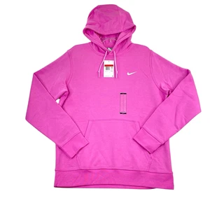 Nike Felpa Con Cappuccio Sportswear Club Fleece Uomo Tg Lg Rosa Felpa Pullover 611457 Nuova - Foto 1 di 9