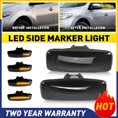 2x Dynamic Side Turn Signal Lights LED Indicators for Nissan Patrol Infiniti A - image 1 of 4