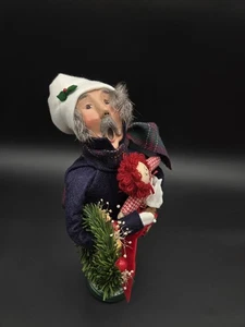 Byers Choice 2000 Caroler Grandparent Shopper Limited Edition 43/100 Signed Sled - Picture 1 of 9
