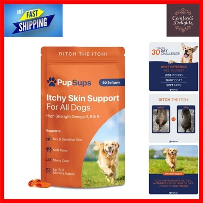 Soothe Your Pup's Itchy Skin - 60 Softgels for Allergy Relief & Natural Shine - Image 1 of 4