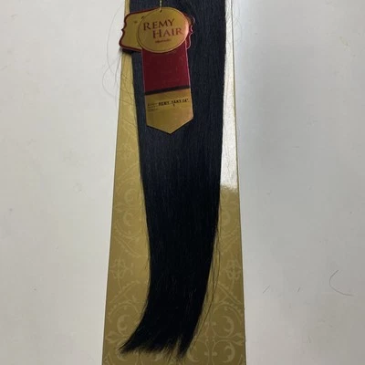 SAGA GOLD YAKY 14"_#1_100% HUMANO REMY TEJIDO EXTENSIÓN RECTA Foto 1 de 4