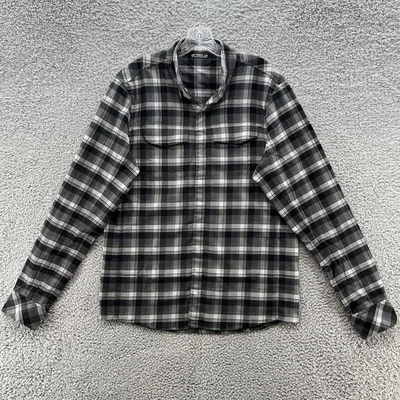 Arcteryx Shirt Men Medium Black Plaid Gryson Flannel Long Sleeve Outdoor Snap Up - Image 1 of 4