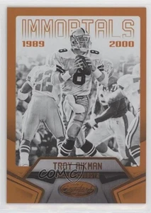 2016 Certificato Immortals Specchio Arancione /225 Troy Aikman #113 HOF - Foto 1 di 3