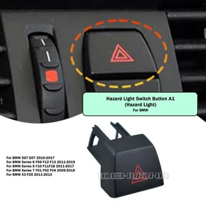 1pc Hazard Light Switch Button A1 For BMW 7 Series F01 F02 F04 2009-2015 - Picture 1 of 9