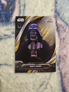 2024 Topps Chrome Black Star Wars DARTH VADER #54 Yellow Refractor /75 - Picture 1 of 3