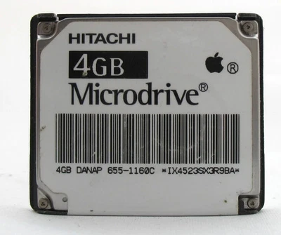 4GB HITACHI MICRODRIVE COMPACT FLASH CF TYPE II MEMORY CARD - Image 1 of 4